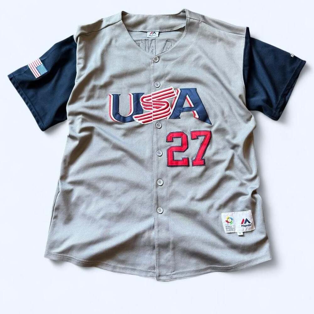 Majestic Athletic Giancarlo Stanton USA 2017 World Baseball Classic Jersey Size
